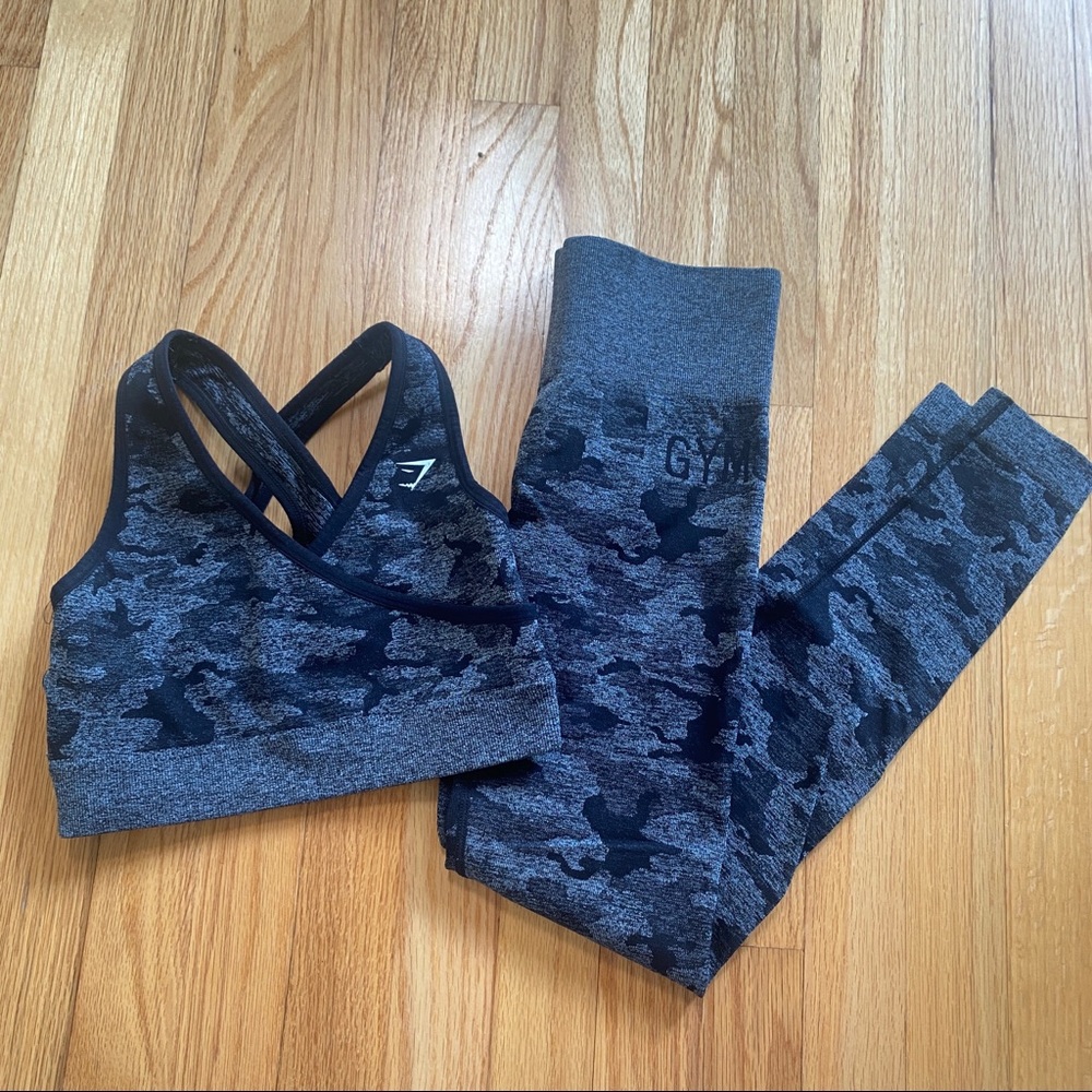 Gymshark Camo Seamless Set - Black